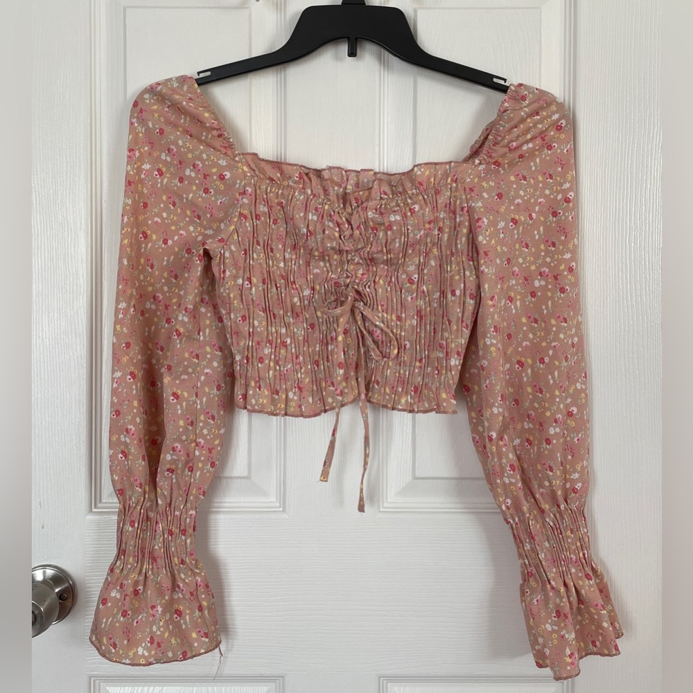 Style House Smocked Floral Blouse